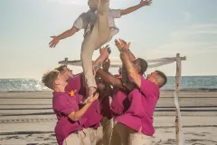 Fun and lively wedding party at Palm Island Resort, Cape Haze.