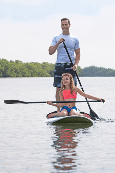 paddleboarding