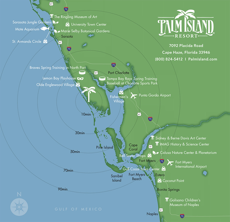 Area Map Palm Island Resort