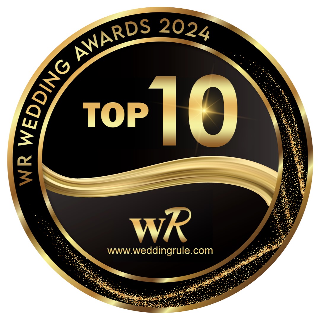 Top 10 Award Badge for Beachfront Wedding Venue in Fort Myers by WeddingRule 2024 Editor's Choice